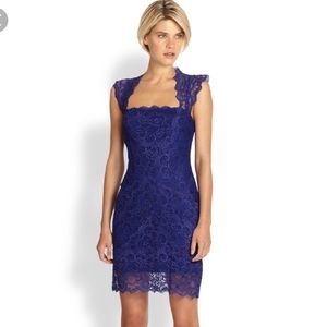Blue Lace Cocktail Dress